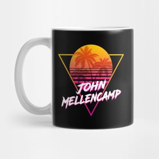 John Mellencamp - Proud Name Retro 80s Sunset Aesthetic Design Mug